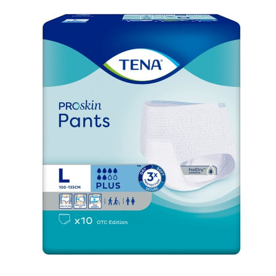 Tena Pants ProSkin ProSkin mutandine toniche più L, 10 pezzi - A lungo termine!