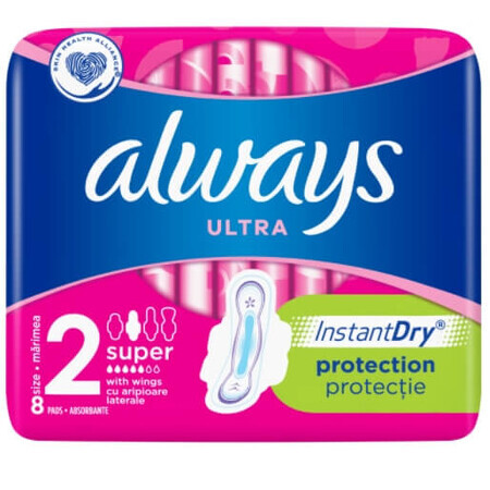 Always, Ultra, size 2, Wrap with wings, 8 pieces