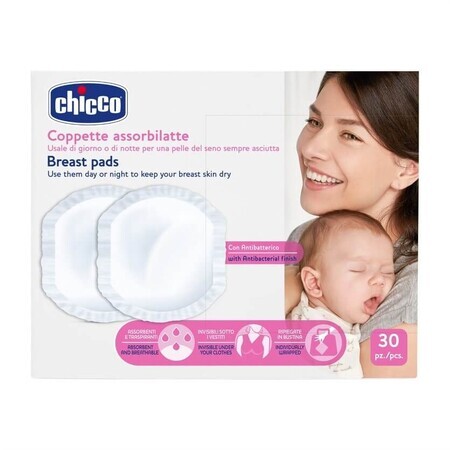 Chicco Breast Pads Breast Pads, 30 units