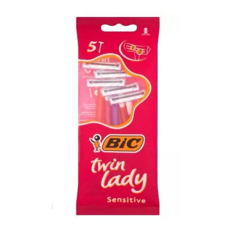 BIC, Afeitadora Twin Lady, 5 piezas