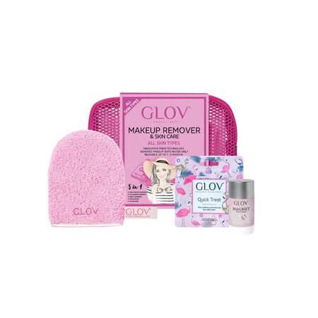 Glov Travel Set Toate tipurile de piele On-The-Go Make-up Corecție Mănușă + Magnet Cleanser + make-up bag