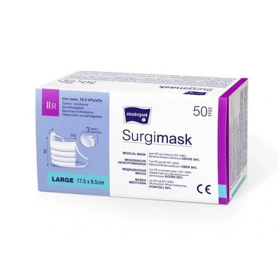 Surgimask Maschere mediche tipo IIR neopac, 50 pezzi