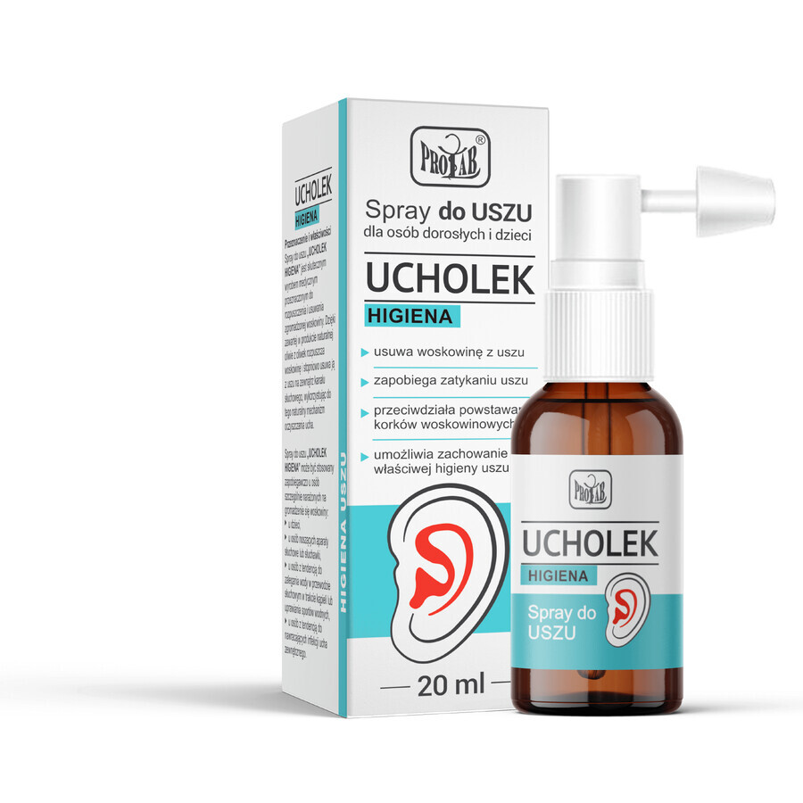 Ucholek Hygiene Spray per l'igiene delle orecchie 20 ml - Lunga durata!