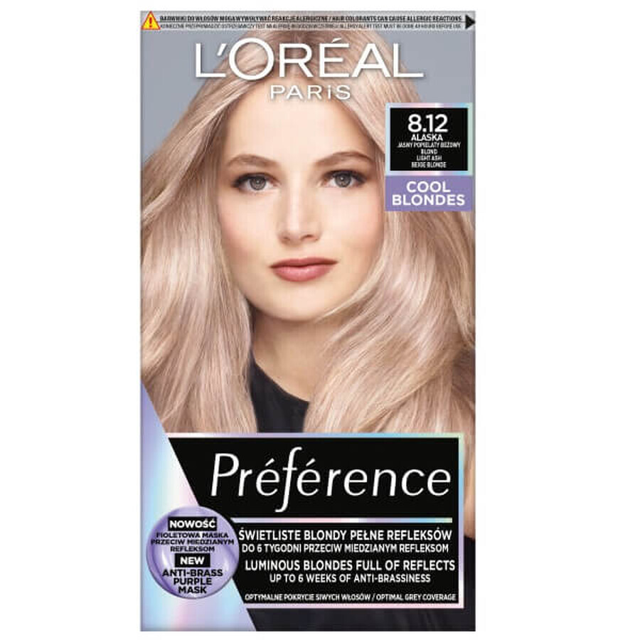 L'Oreal Paris Vorliebe Kühle Blondinen Färbung Wachs 8,12 Alaska