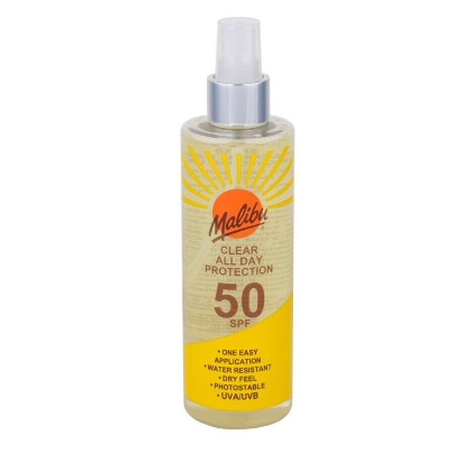 Malibu Clear Protection Sunscreen Spray SPF50, 250ml