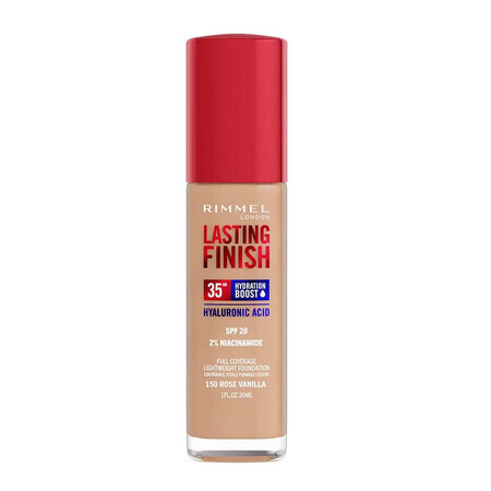 Rimmel Lasting Finish Fondotinta idratante a lunga durata con SPF20 150 Rose Vanilla, 30ml