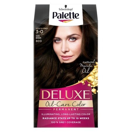 Palette Deluxe Oil-Care Color Ceară colorantă cu microulei 800 (3-0) mesteacăn închis