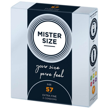 Mister Size, preservativi da 57 mm, 3 pezzi