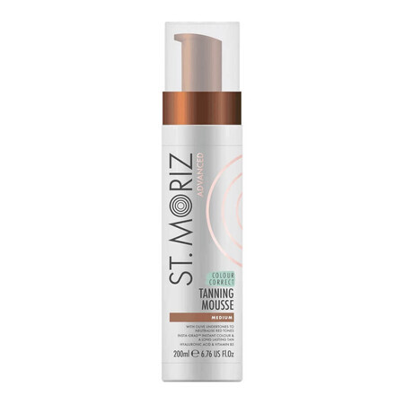 St.Moriz Advanced Pro Mousse Bronceador Corrector del Color Medio, 200ml