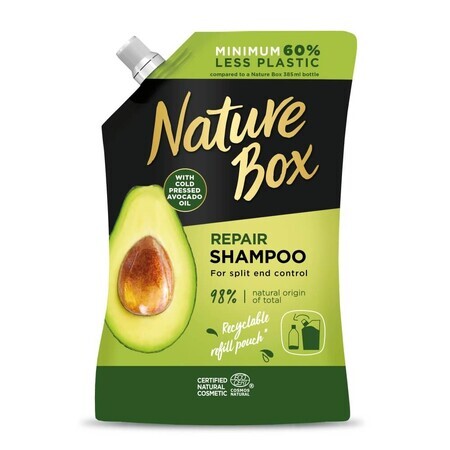 Nature Box Cera Shampoo Riparatore Olio di Avocado, 500ml