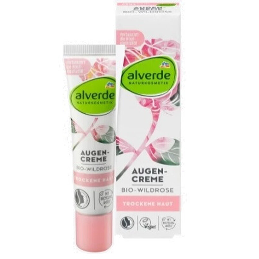 Alverde, Oogcrème met rozenbottel, 15ml