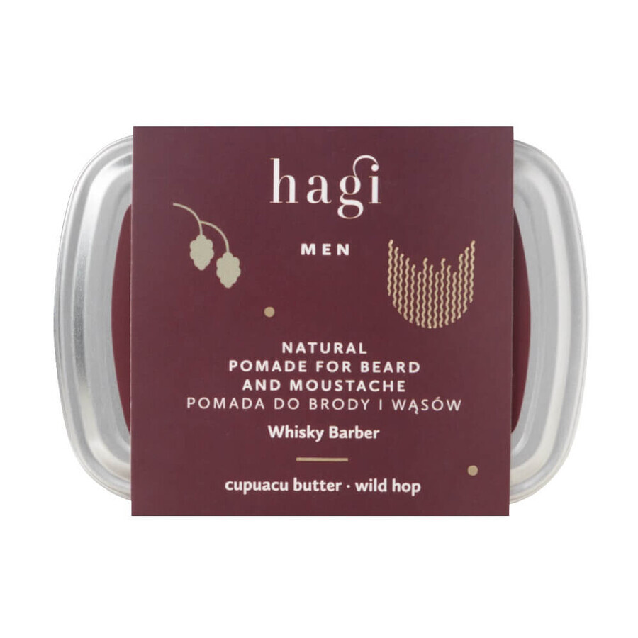 Hagi Whisky Barber Pomata naturale per barba e capelli, 70ml