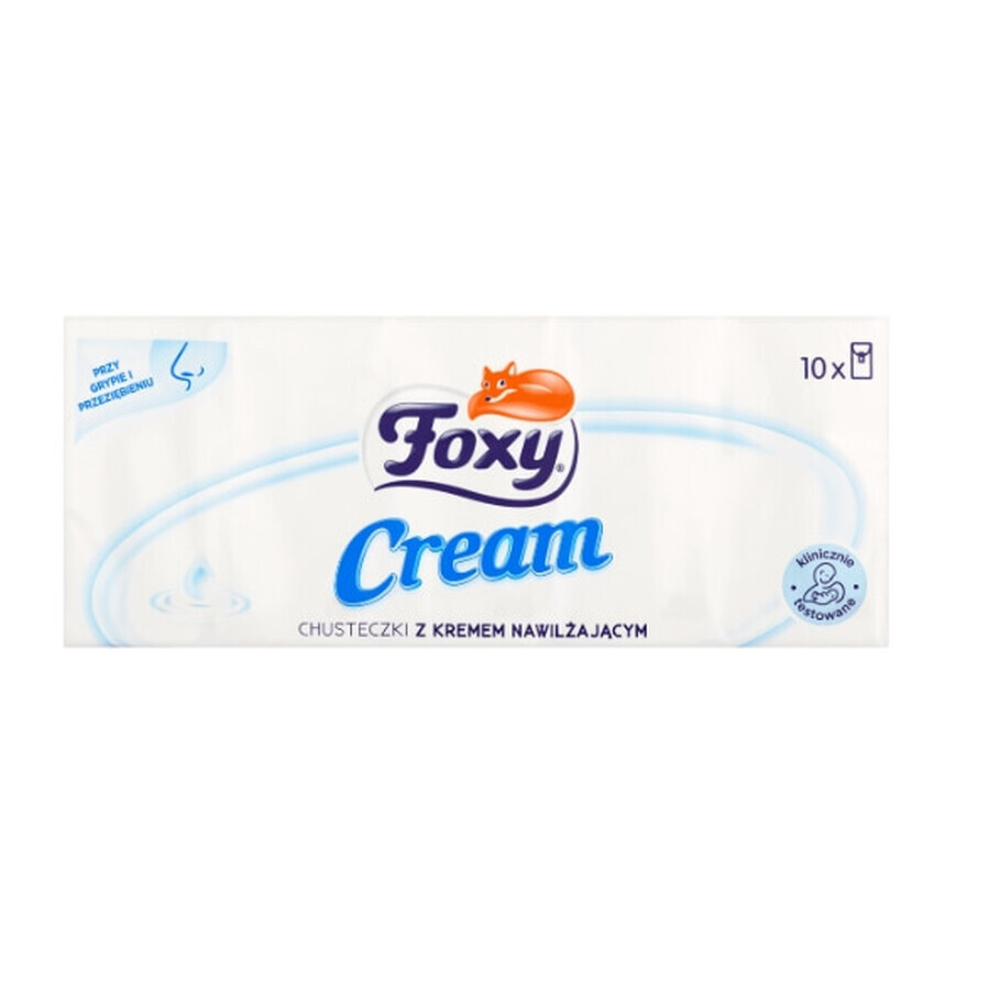 Foxy, Salviette in crema idratante, 10 pezzi