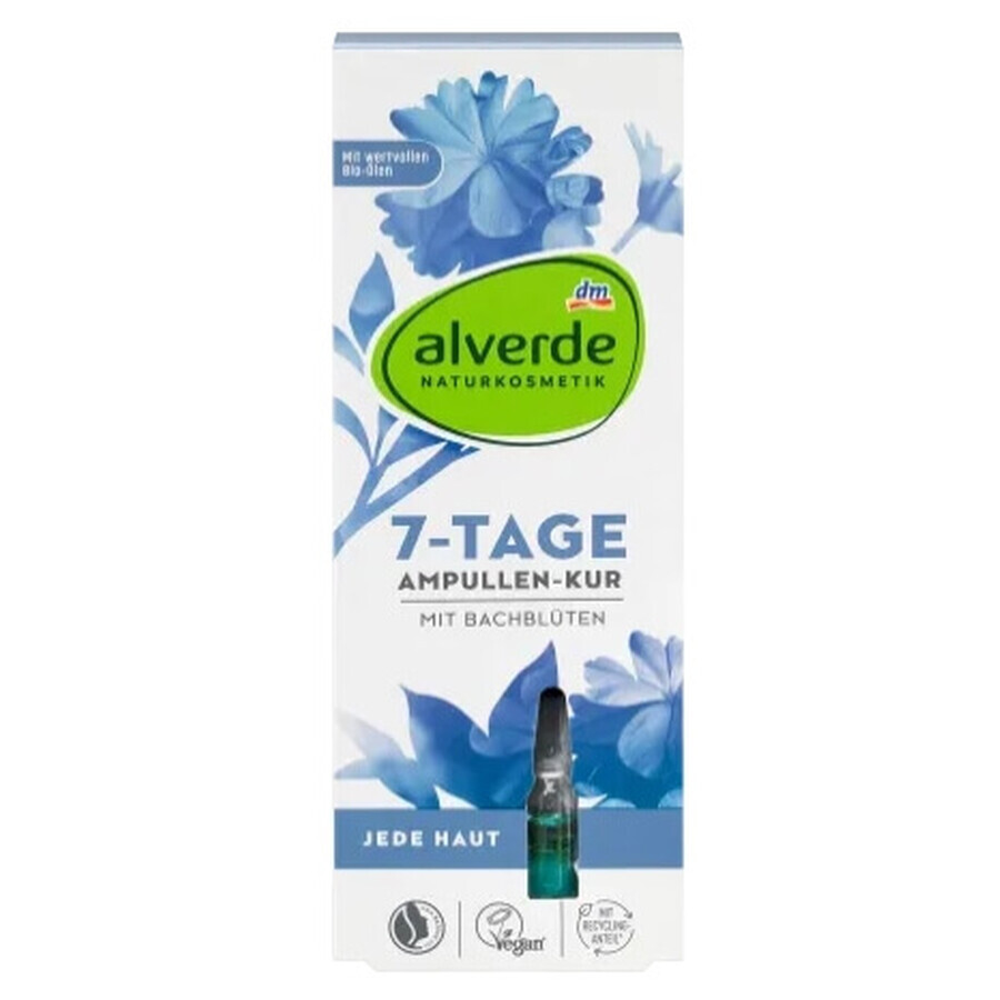 Alverde, 7-Tage Ampullen-kur, Trattamento della pelle con fiale, 7ml