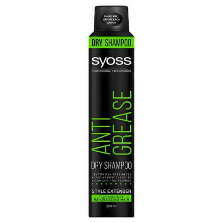 Syoss Shampoo secco antigrasso per capelli permeabili, 200ml