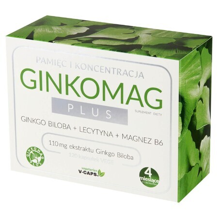 Ginkomag Plus, 120 capsule