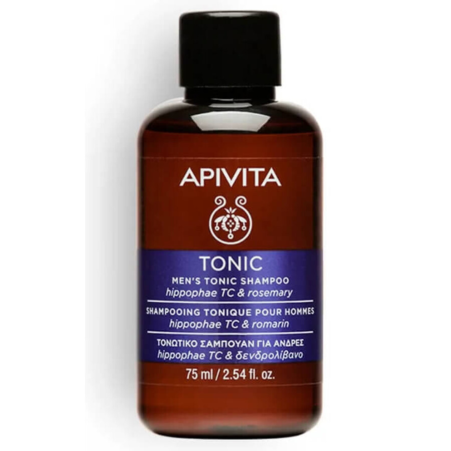 Apivita Tonic, shampoo rinforzante contro la caduta dei capelli per uomo, 250 ml