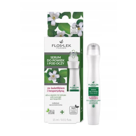 Floslek Pharma Siero per palpebre e contorno occhi con enotera ed esperidina, 15 ml