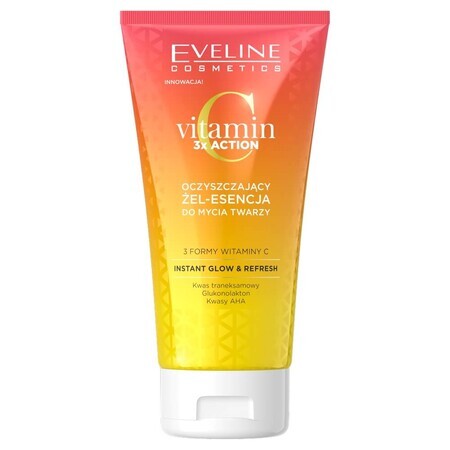 Eveline Cosmetics Vitamina C 3x Azione Purificante E-essenza detergente viso Vitamina C 3x Azione Purificante E-essenza, 150ml