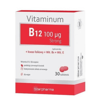 Vitamina B12 100mcg Forte, 30 compresse