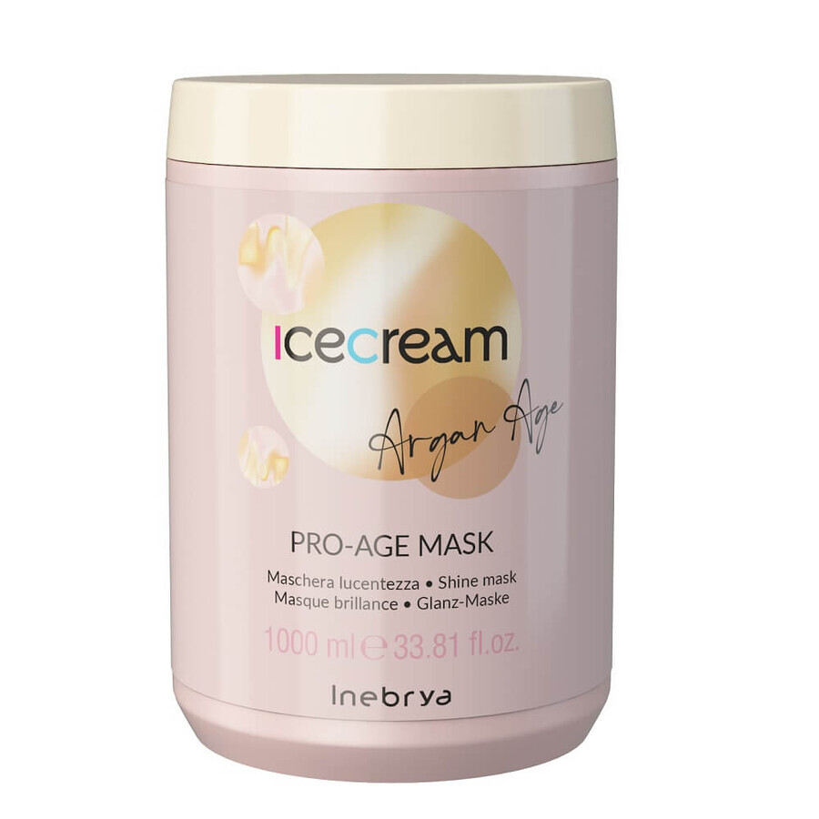 Inebrya Ice Cream Argan Age Nourishing Mask con olio di argan, 1000ml