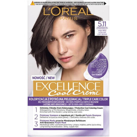 L'Oréal Paris Excellence Cool Creme Wax Colour 5.11 Ultra Light Grey Birch