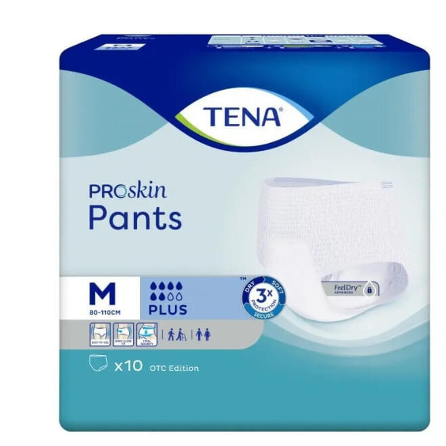 Tena Pants ProSkin chonic chiloți plus M, 10 bucăți - Termen lung!