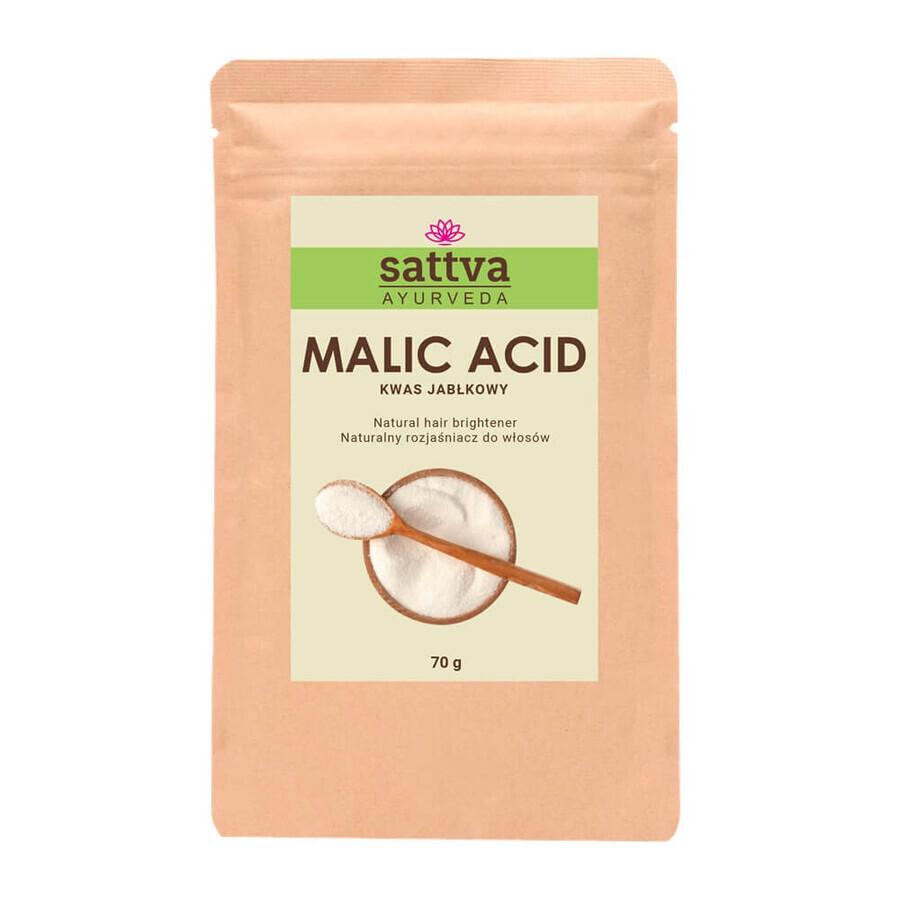 Sattva Acido Malico Naturale Acido Malico Sbiancante per cera, 70g