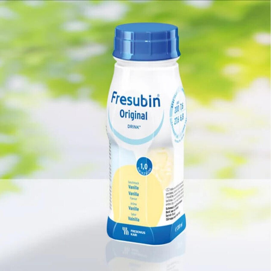 Fresubin Bevanda originale al gusto di vaniglia, 4 x 200 ml, Fresenius Kabi Germania