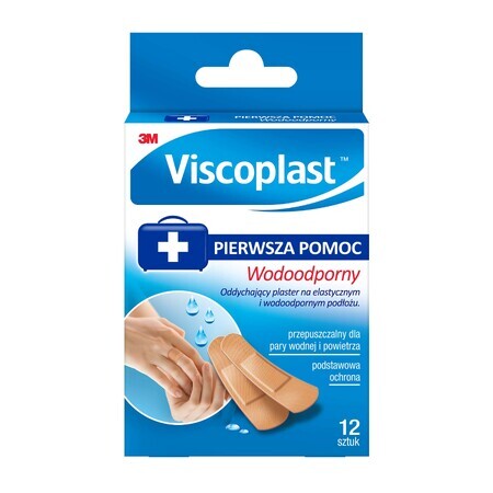 Viscoplast, waterproof plaster, 12 pieces (2 types), 1 pack