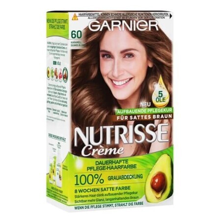 Garnier Nutrisse, 60 Karamell Dunkelblond, Wax Paint