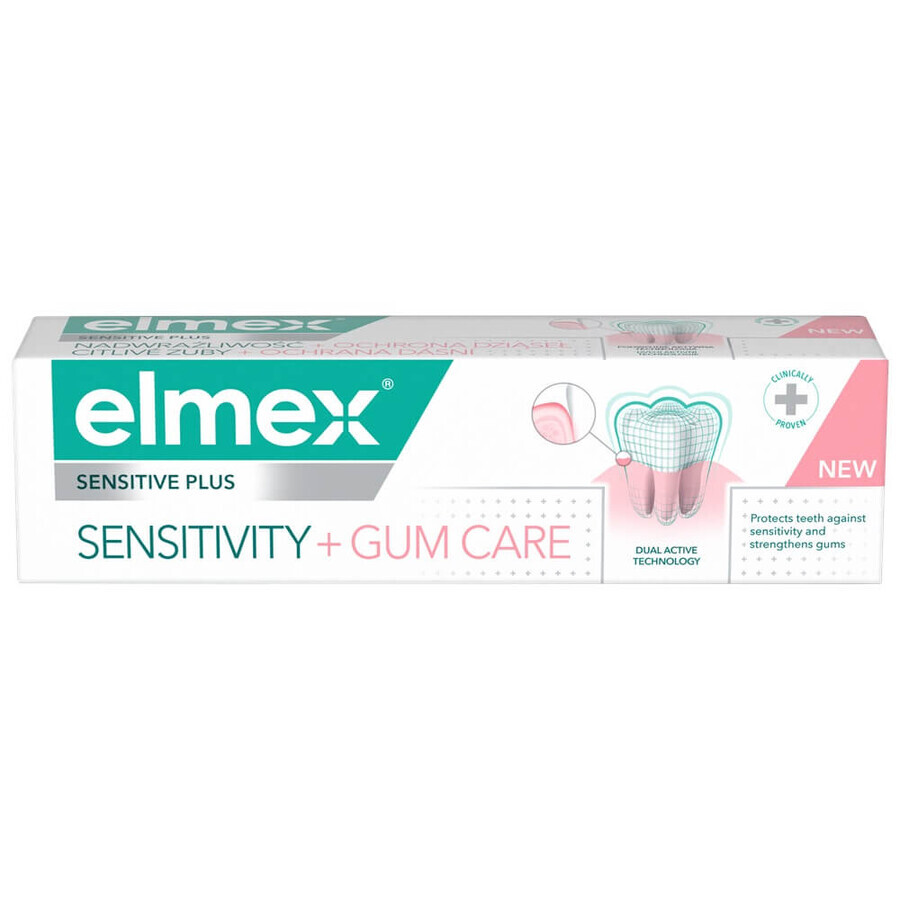 Dentifricio Sensitive Plus Sensitivity+Gum, 75 ml, Elmex