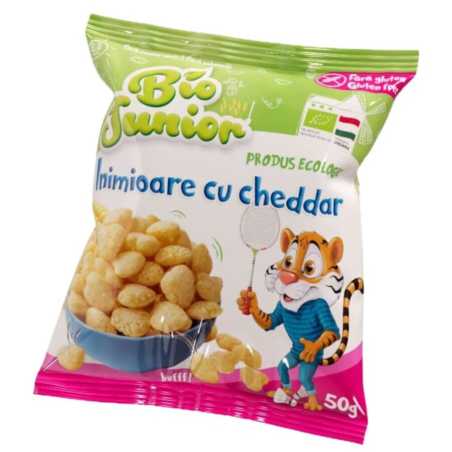 Eco glutenfreie Herzen mit Cheddarkäse, 50 g, Bio Junior