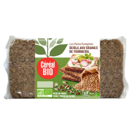 Pane di segale integrale biologico, 500 g, Cereali