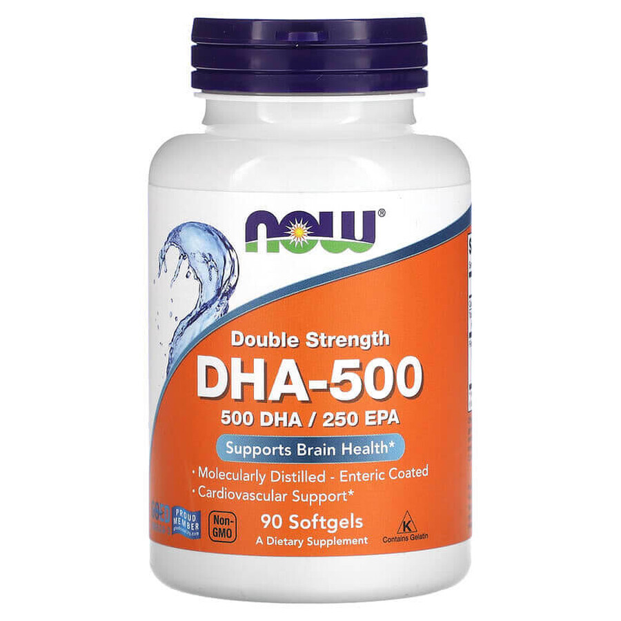 DHA-500 Omega-3 Forte, 90 Weichkapseln, Now Foods