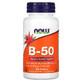 Complesso di vitamina B-50, 100 compresse, Now Foods