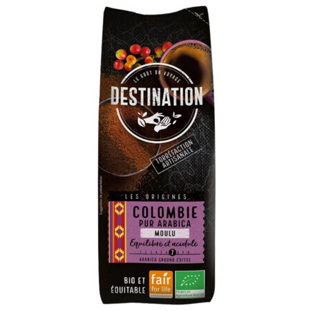 Columbia eco gemalen Arabica koffie, 250 g, Bestemming