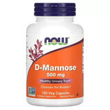 D-Mannosio, 500 mg, 120 capsule vegetali, Now Foods