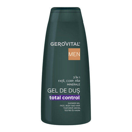 Uomo Total Control 3 in 1 gel doccia per uomo, 400 ml, Gerovital