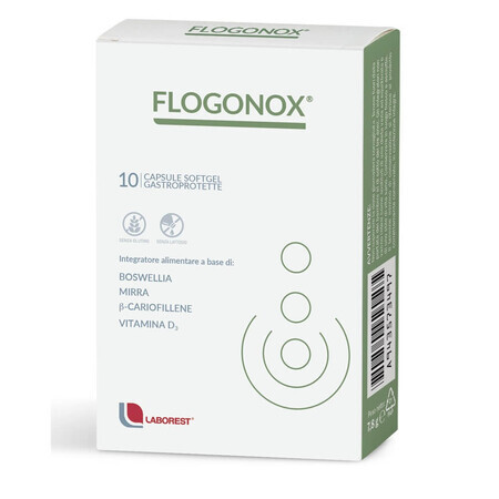 Integratore alimentare Flogonox, 10 capsule molli gastroresistenti, Laborest Italia