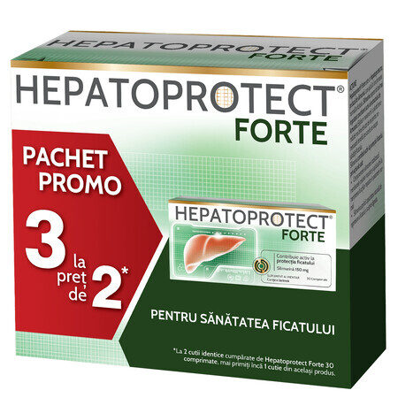 Pachet Hepatoprotect Forte, 3 x 30 comprimate, Biofarm