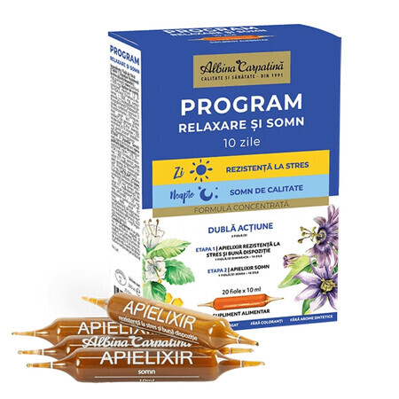 Apielixir relaxation and sleep program 10 days, 20 vials, Albina Carpatina