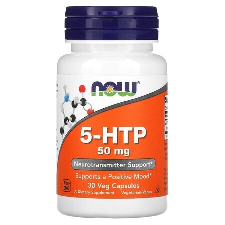 Neurotrasmettitore 5-HTP, 50 mg, 30 capsule vegetali, Now Foods