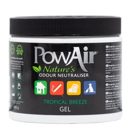 Gel neutralizzante e antiodore Tropical Breeze, 400 g, PowAir