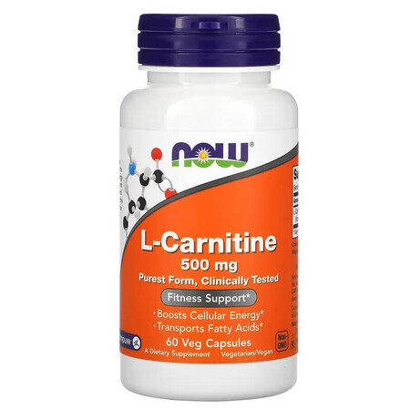 L-Carnitin Carnipure, 500 mg, 60 vegetarische Kapseln, Now Foods