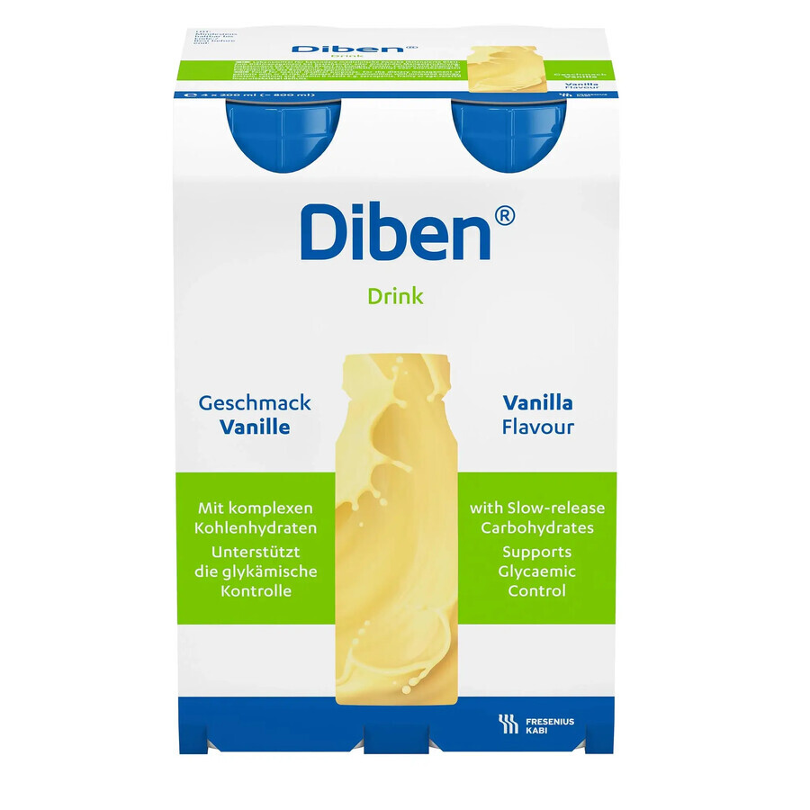 Diben bevanda speciale al gusto di vaniglia, 4 x 200 ml, Fresenius Kabi