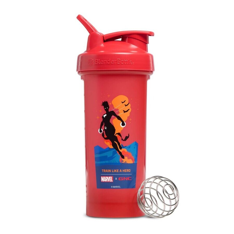 Gnc Blender Bottiglia Shaker Bottiglia Shaker Classico Edizione Capitan Marvel, 828 Ml