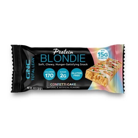 Gnc Total Lean Protein Torta di coriandoli biondi, torta al gusto di coriandoli di cioccolato bianco, 45 G