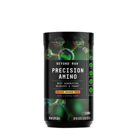 Gnc Beyond Raw Precision Amino, Aminoacidi al gusto di pesca e tè al mango, 535,75 G