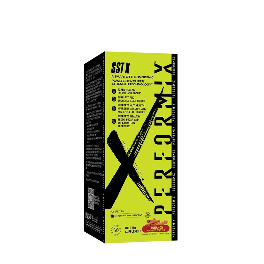 Performix Sst X, bruciatore di grassi termogenico Sst X, capsule aromatizzate alla cannella, 60 Cps